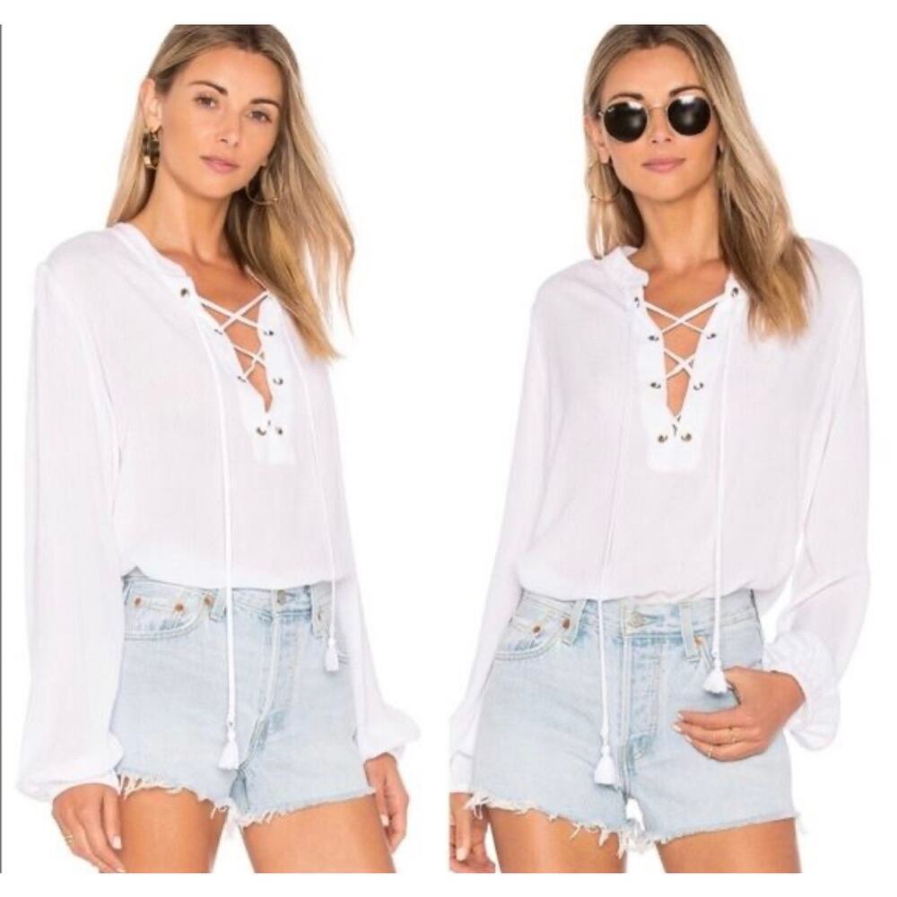 Show Me Your Mumu Thatcher Tie Top Tunic Small